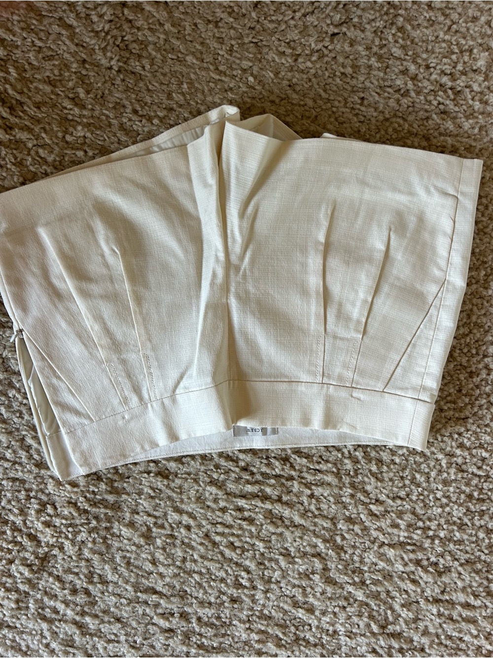 J Crew linenCream Structured Shorts